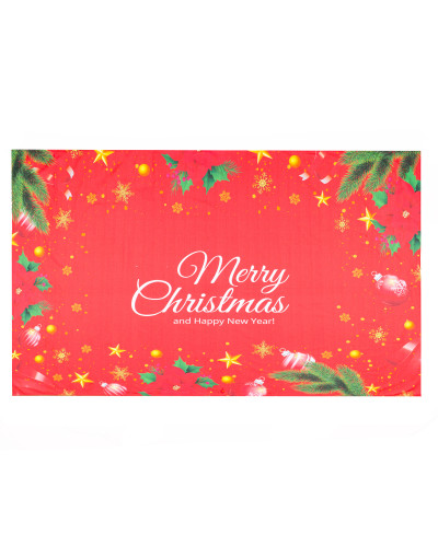 Скатертина HomeLine Merry Christmas 150х220см червона