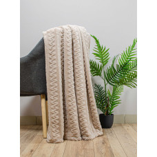 Плед флісовий Home Line жакард (бежевий) 195х220см 187281