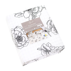 Євро комплект постільної білизни Home Line "БІЛА ПІВОНІЯ" 183061