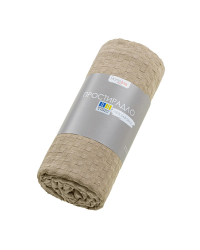 Простирадло вафельне Home Line 160х200 см бежевий 190682