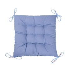 Подушка з зав'язками на стілець Home Line Гноми двочтороння 40х40 см синій 178514