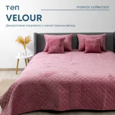 Покривало ТЕП "VELOUR" 220*240 см Mesa Rose/ромб круглий