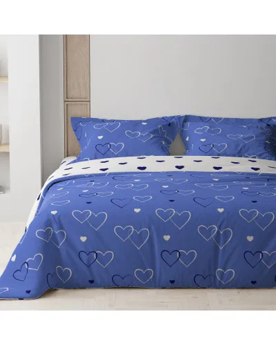 Комплект постільної білизни "ТЕП" NAVY BLUE LOVE, 70x70 двоспальний