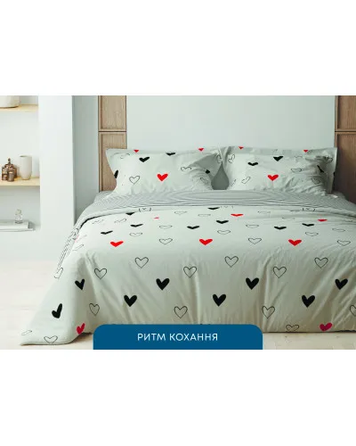 Комплект постільної білизни ТЕП "Happy Sleep" Ритм кохання, 50x70 євро