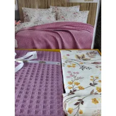 lila Літній набір з вафельним покривалом. Bio Cotton Туреччина