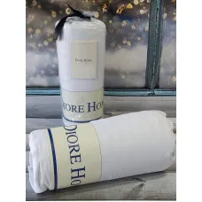 см. Простирадло на резинці. Сатин-страйп. White. Diore Туреччина.