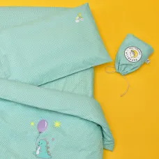 Комплект постільної білизни PAPAELLA у ліжечко для немовлят дитячий горошок м'ята