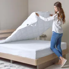 Наматрацник захисний 80х190 см Comfort IDEIA щіл 250 гр/м2 з гумками по кутках білий стьобаний