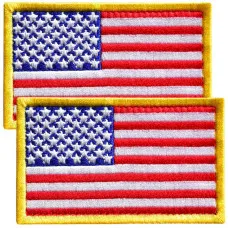Набір шевронів 2 шт на липучці Прапор США 5х8 см вишитий патч нашивка нашивка шеврон Америки