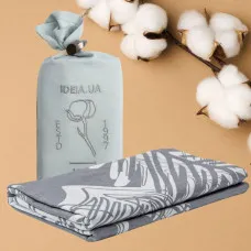 Підковдра 200х220 см IDEIA, бязь, бавовна, натуральна тканина, сіра, в індивідуальній упаковці