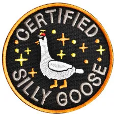 Шеврон нашивка Certified Silly Goose 7,6 см вишитий патч на липучці, для тактичного рюкзака, жилета, шлейки