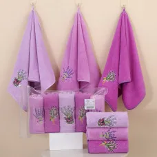 Кухонний рушник з мікрофібри Лаванда 5 шт. в упаковці 35х75см.