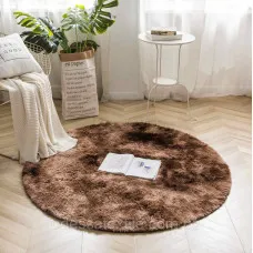 Килимок круглий приліжковий Colorful Home д150 см коричневий