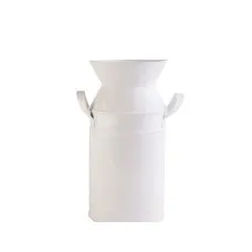 Декоративна ваза Barine - Metal Milk Can White M