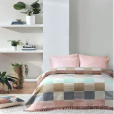 Плед Lotus Home - Rox mint бавовна 200*220