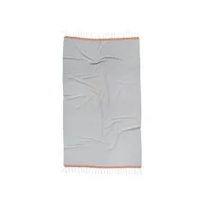 Рушник Barine Pestemal - Basak 95*165 Light Grey-Orange сірий-помаранчевий