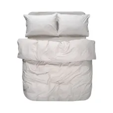 Постільна білизна Lotus Home Washed cotton - Pinstripe kahve-bej полуторний