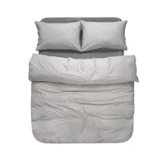 Постільна білизна Lotus Home Washed cotton - Daften antracite полуторний