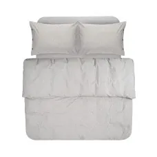 Постільна білизна Lotus Home Washed cotton - Solid light antracite євро
