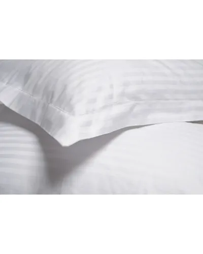 Постільна білизна сатин Lotus Home - White Collection Stripe білий євро