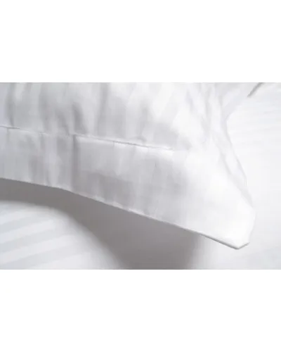 Постільна білизна сатин Lotus Home - White Collection Stripe білий євро