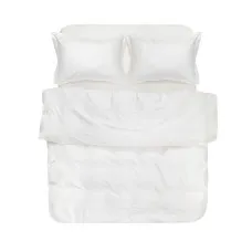 Постільна білизна сатин Lotus Home - White Collection Classic молочний євро