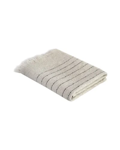 Рушник з льону Lotus Home - Line чорний 50*90