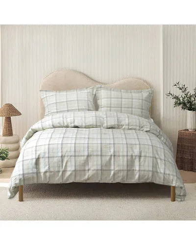 Постільна білизна Lotus Home - Checked Madras м'ятний сімейний