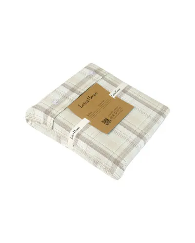 Постільна білизна Lotus Home - Checked Madras м'ятний сімейний