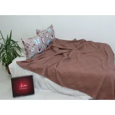 Простирадло-покривало піке 160х235 см. Карта кавова