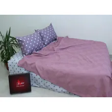 Простирадло-покривало піке 160х235 см. Карта рожева