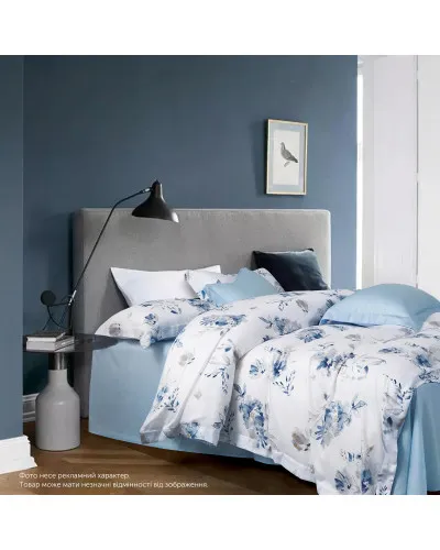 Євро комплект постільної білизни Home Line "ДОРІС БЛАКИТНИЙ" 178036