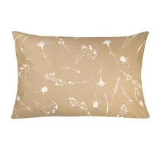 Наволочка бязева Home Line "Волошки білі на бежевому" 50х70см 164004
