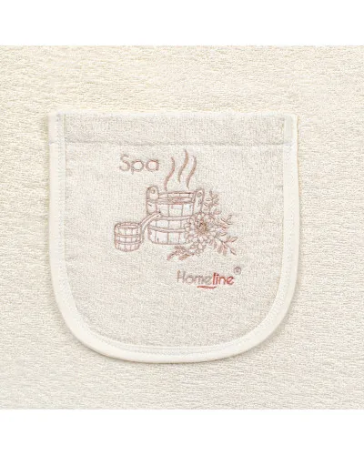 Сарафан махровий Home Line з вишивкою (кремовий) L/XL в сумці 178926