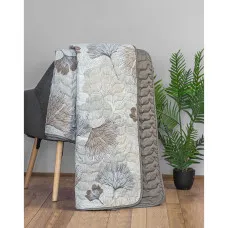 Покривало стьобане Home Line 210х240 Гінкго білоба Бежевий 194736