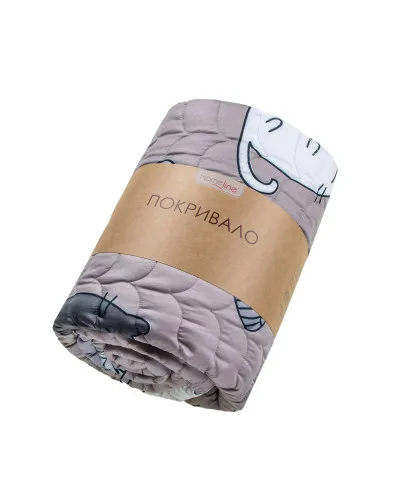 Покривало стьобане Home Line 160х210 Коти Сірий 192259